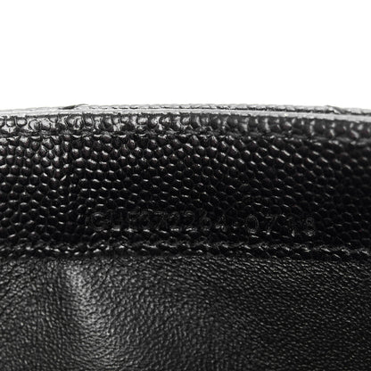 Saint Laurent Grain De Poudre Matelasse Chevron Monogram Flap Wallet Black 7 of 9