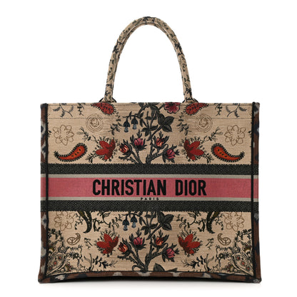 Christian Dior Canvas Embroidered Large Broderie Dior Flowers Book Tote Multicolor 1 of 14
