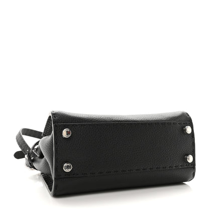 Fendi Cuoio Romano Selleria Bi-Color Mini Peekaboo Iconic Satchel Black Mou 4 of 9