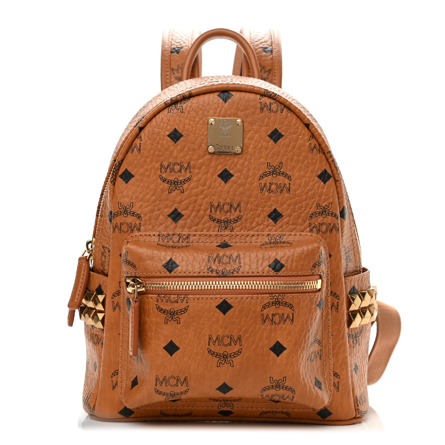 MCM Visetos Side Stud Mini Stark Backpack Cognac 2 of 20