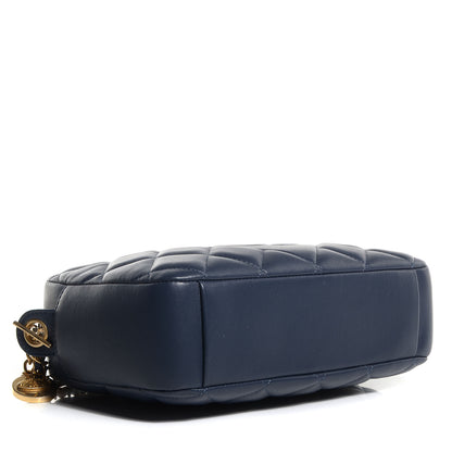 Chanel Lambskin Diamond CC Small Camera Case Dark Blue 4 of 8