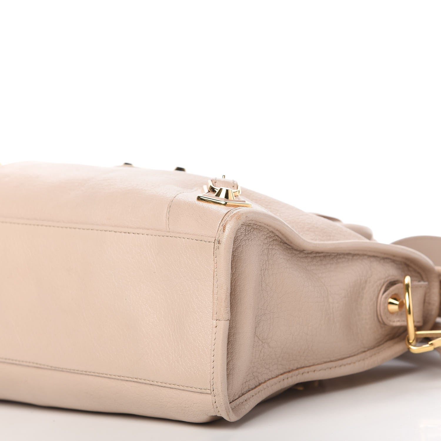 Balenciaga Chevre Gold Metallic Edge Hardware S City Beige Praline 7 of 10