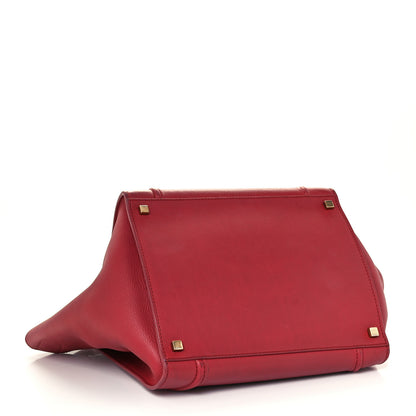 Celine Baby Grained Calfskin Medium Phantom Luggage Red 4 of 11