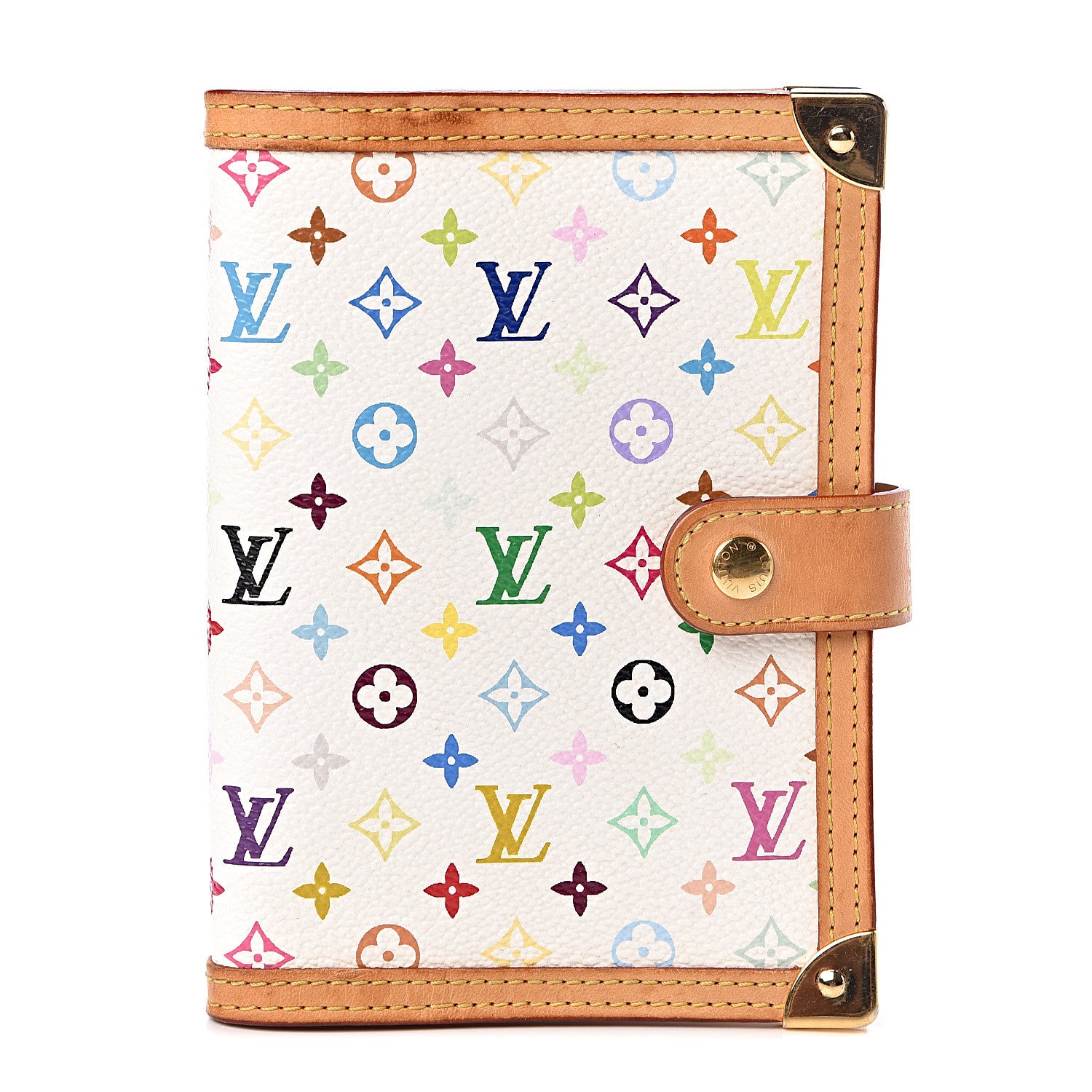 Louis Vuitton Monogram Multicolor Small Ring Agenda Cover White 1 of 8