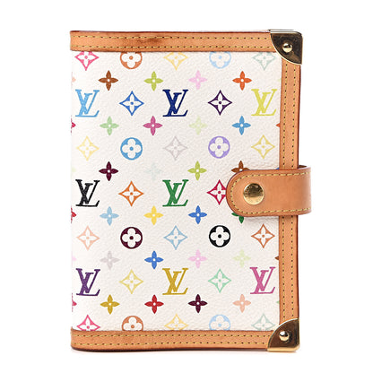 Louis Vuitton Monogram Multicolor Small Ring Agenda Cover White 1 of 8