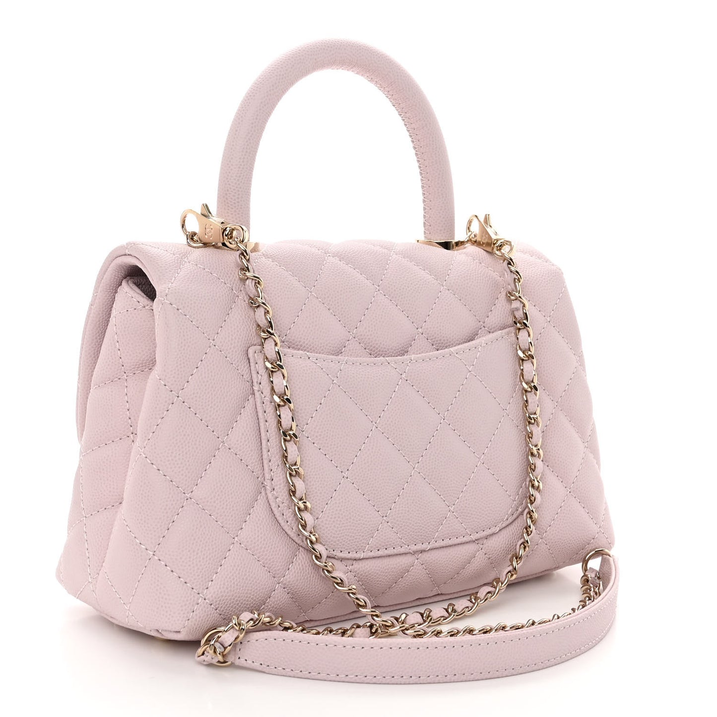 Caviar Quilted Mini Coco Handle Flap Lilas Lilac