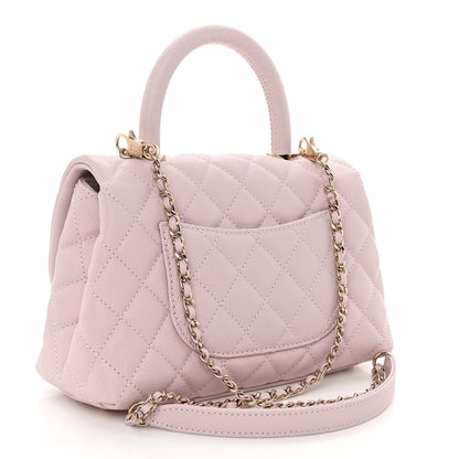 Chanel Caviar Quilted Mini Coco Handle Flap Lilas Lilac 3 of 9