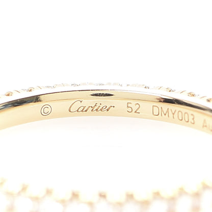 Cartier 18K Yellow Gold Diamond 2mm Etincelle de Wedding Band Ring 52 6 5 of 7
