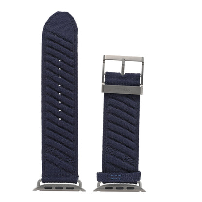 Hermes Nylon Knitted Apple Watch Ultra Single Tour Band 49mm En Mer Bleu Nuit 1 of 3