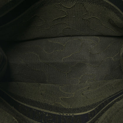 Christian Dior Canvas Embroidered Camouflage Large Book Tote Green 5 of 9