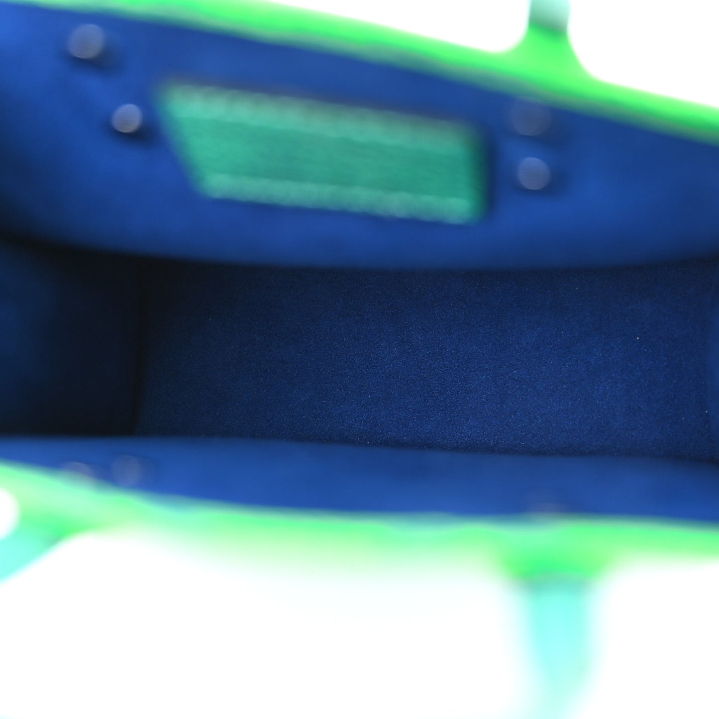 Taurillon Illusion Sac Plat XS Bleu Vert