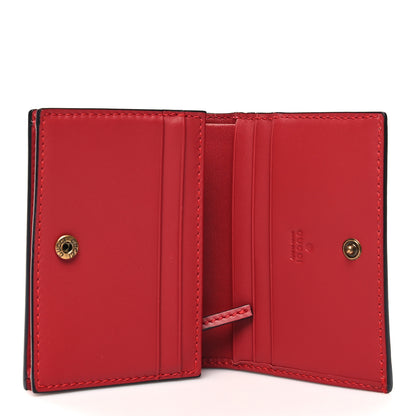 Gucci GG Supreme Monogram Cherry Embellished Card Case Wallet Hibiscus Red 5 of 8