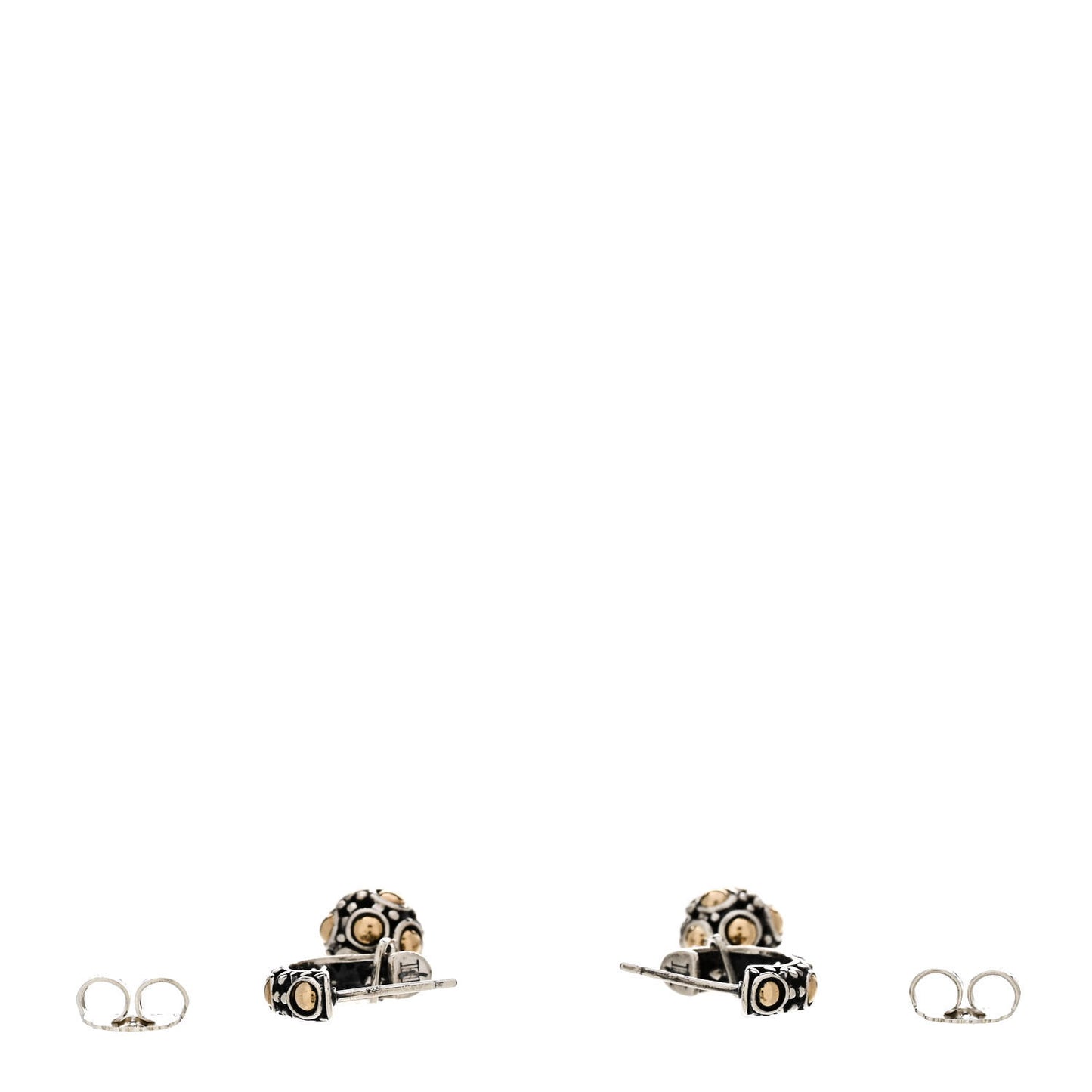 Sterling Silver 18K Yellow Gold Dot Jaisalmer Drop Earrings