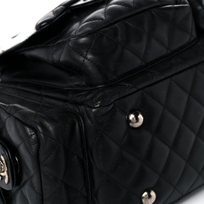 Chanel Calfskin Quilted Large Cambon Multipocket Reporter Black White 8 of 18