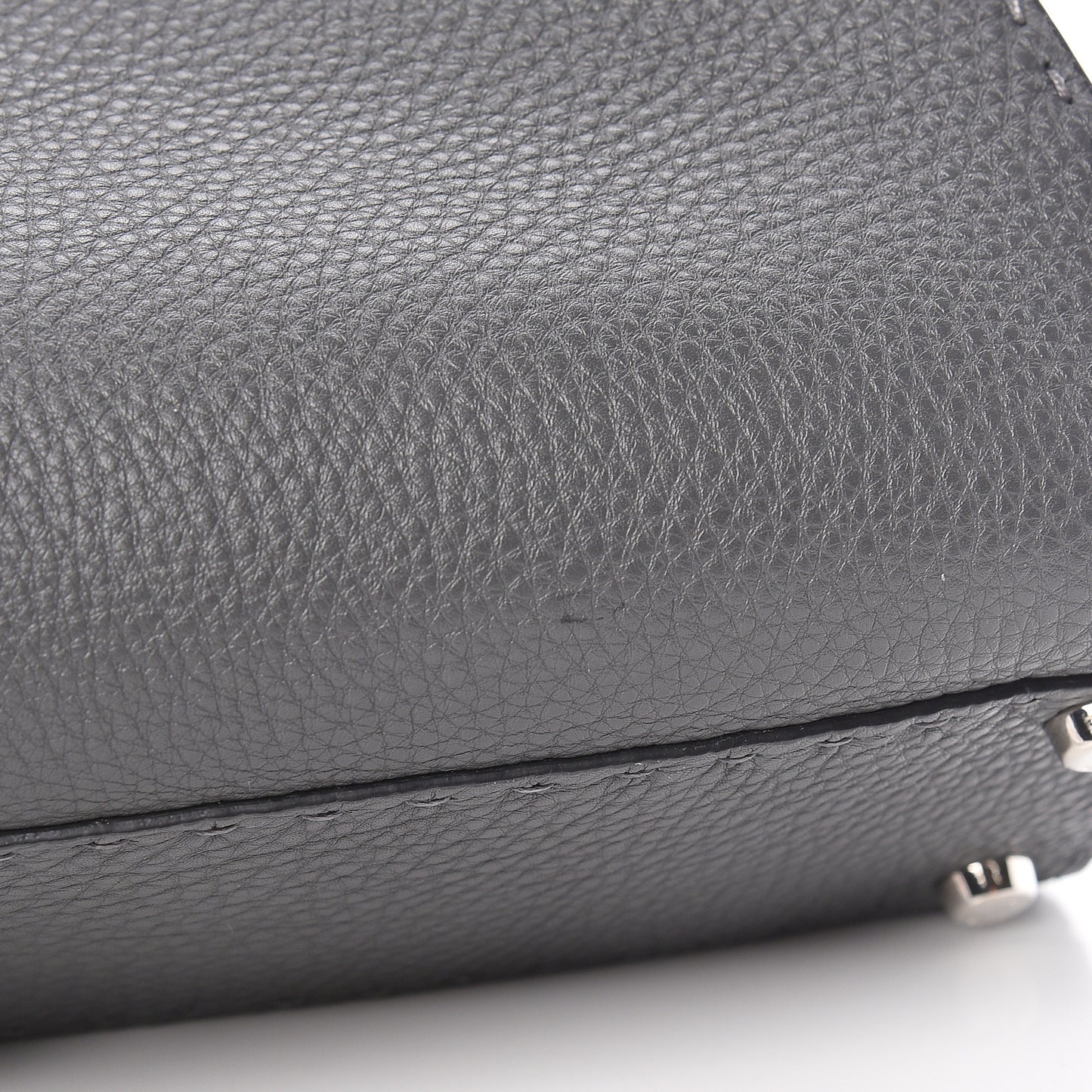Cuoio Romano Selleria Bi-Color Medium Peekaboo Iconic Satchel Asfalto Latte