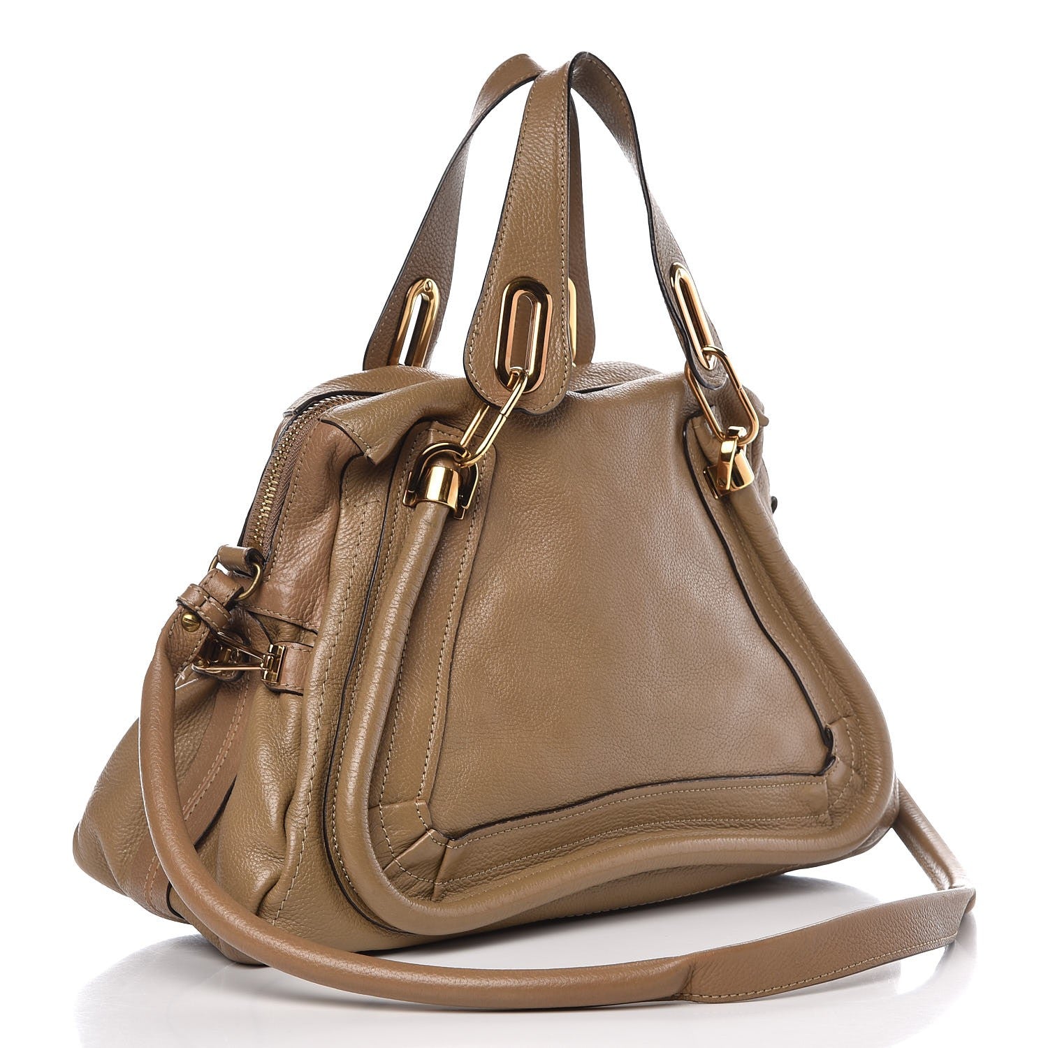 Chloe Calfskin Medium Paraty Barbour Khaki 4 of 13