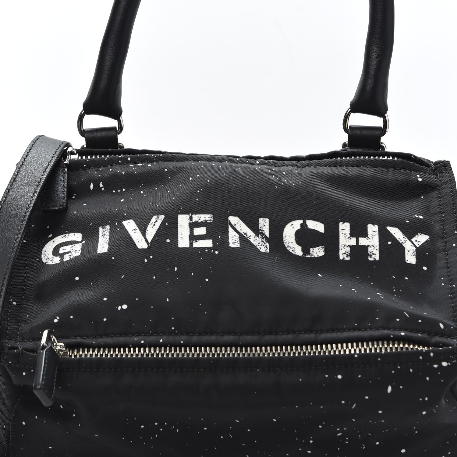 Givenchy Nylon Stencil Small Pandora Black White 9 of 9