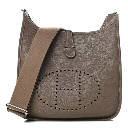 Hermes Taurillon Clemence Evelyne III PM Etoupe 1 of 13