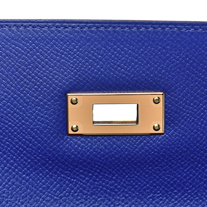 Hermes Epsom Horseshoe Kelly Sellier 32 Bleu Electrique Rose Sakura 21 of 31