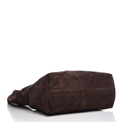 Chanel Suede Stitched Hobo Brown 4 of 10