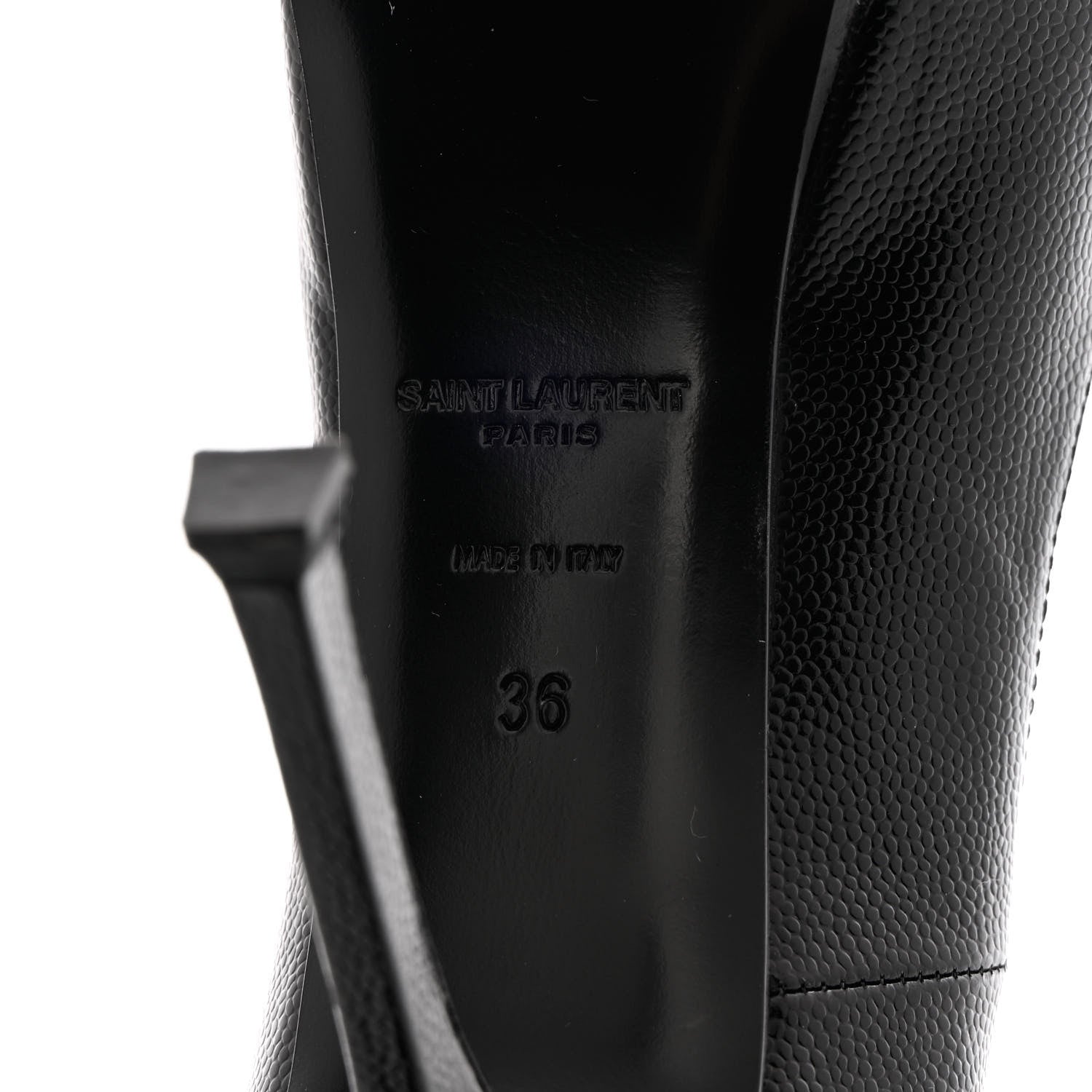Saint Laurent Vernigolf Tribute Two 80 Platform Pumps 36 Black 8 of 11