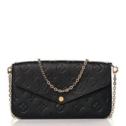 Louis Vuitton Empreinte Pochette Felicie Chain Wallet Black 3 of 10
