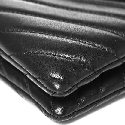 Saint Laurent Lambskin Quilted Double Flap Bag Black 8 of 8