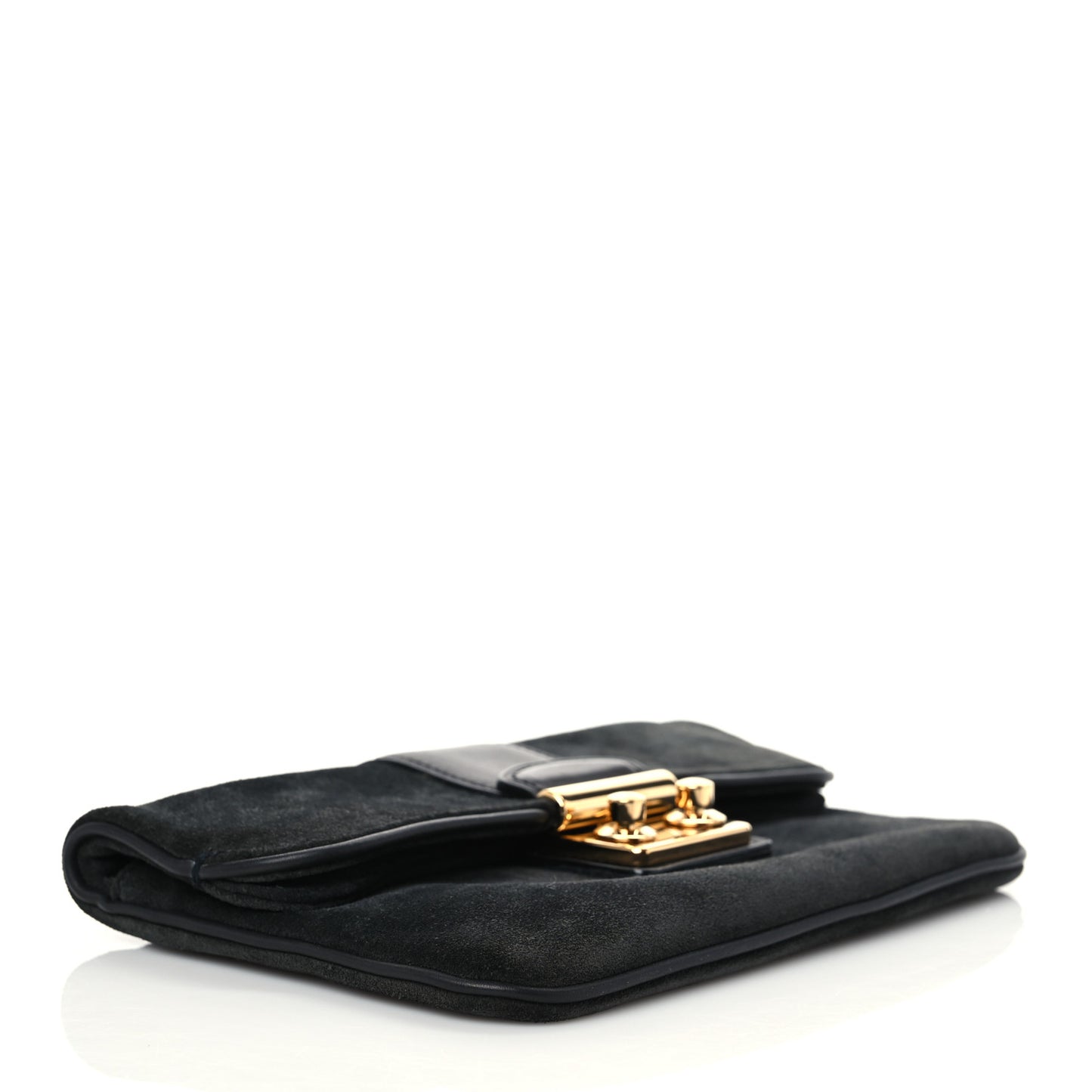 Suede Sofia Coppola Slim Clutch MM