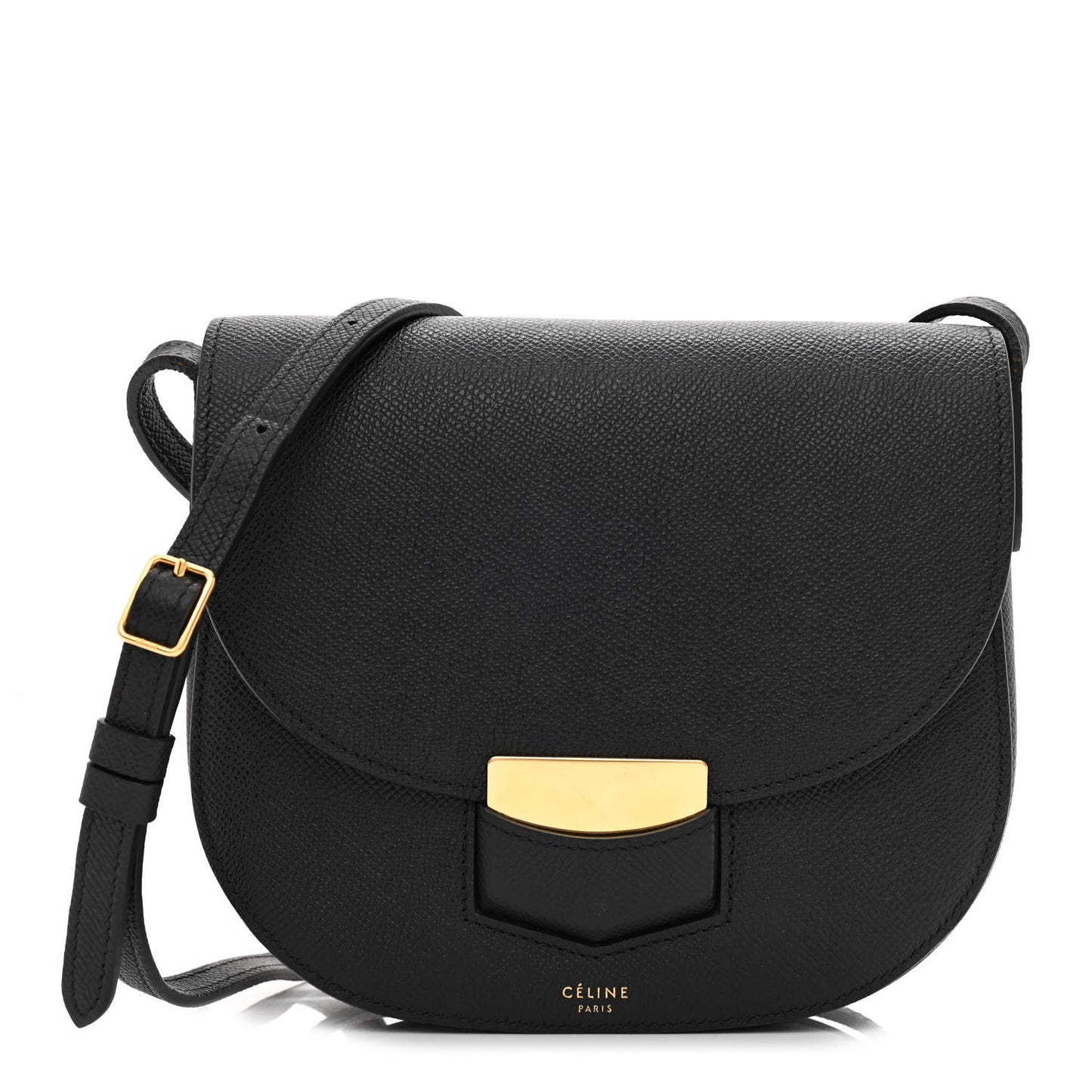 Grained Calfskin Small Trotteur Black