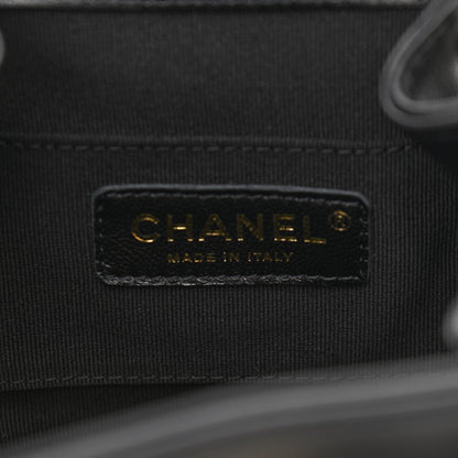 Chanel Lambskin Quilted Small Duma Drawstring Backpack Black 6 of 10
