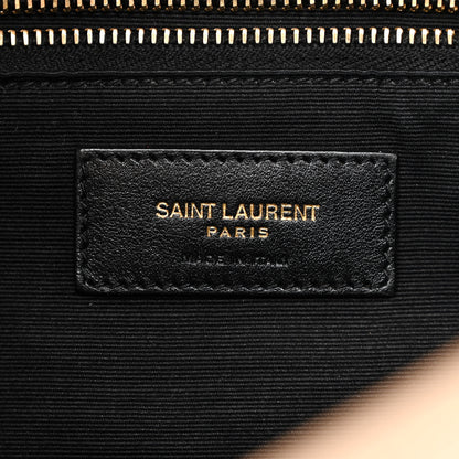 Saint Laurent Lambskin Matelasse Monogram Medium Niki Chain Satchel Dark Beige 6 of 12