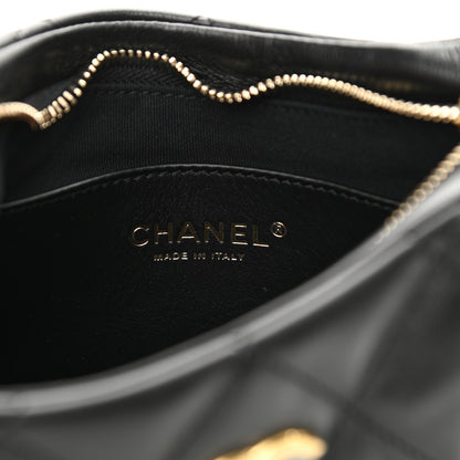 Chanel Lambskin Quilted CC Links Hobo Black 6 of 11