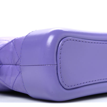 Chanel Aged Calfskin Quilted Small Gabrielle Hobo Purple 9 of 11