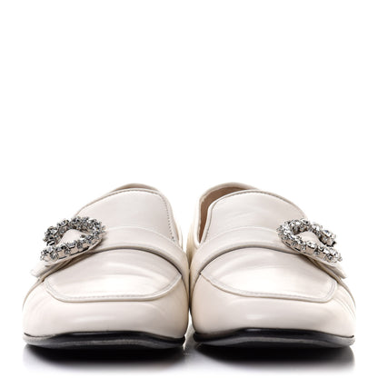 Jimmy Choo Nappa Crystal Mani Flat Loafer 39.5 Latte 2 of 12