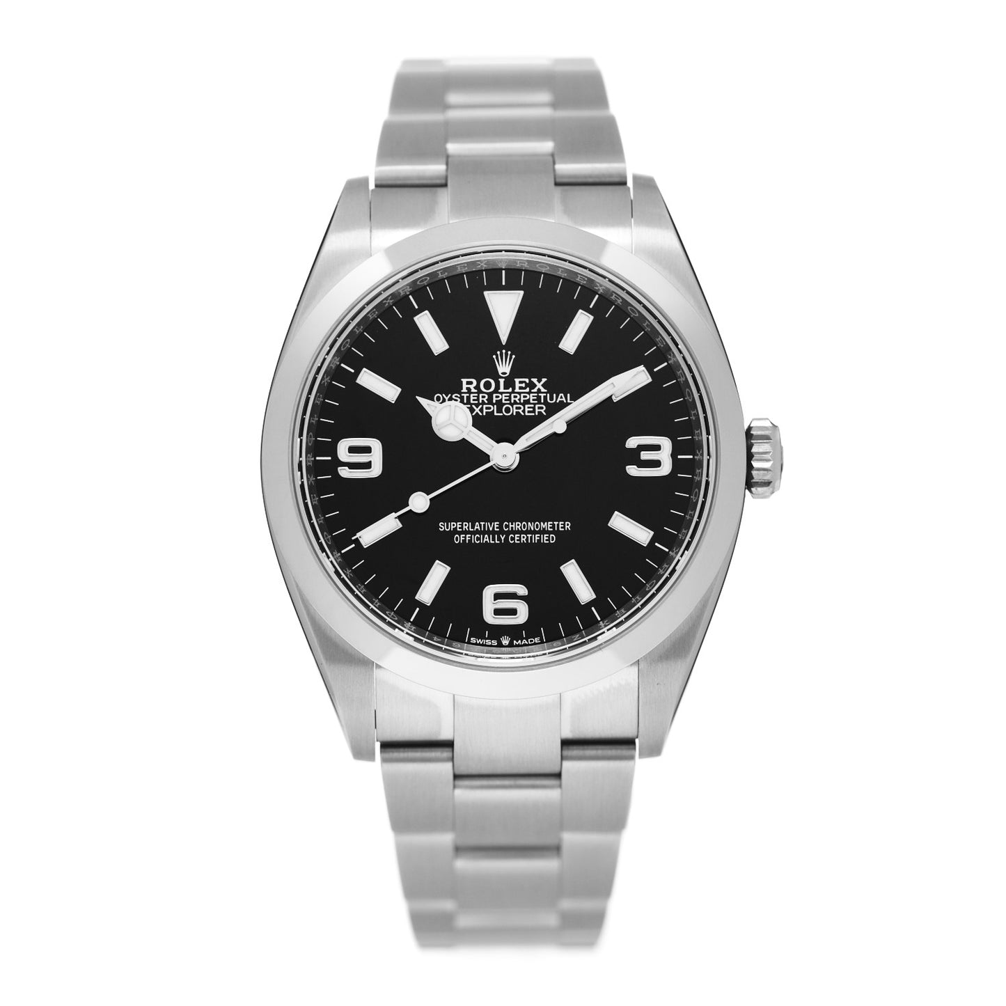 Stainless Steel 36mm Oyster Perpetual Explorer Watch Black 124270