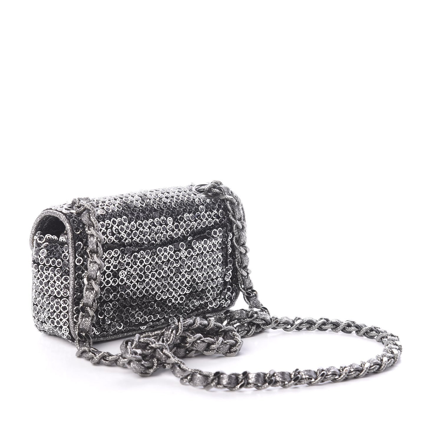 Sequin Micro Flap Dark Silver