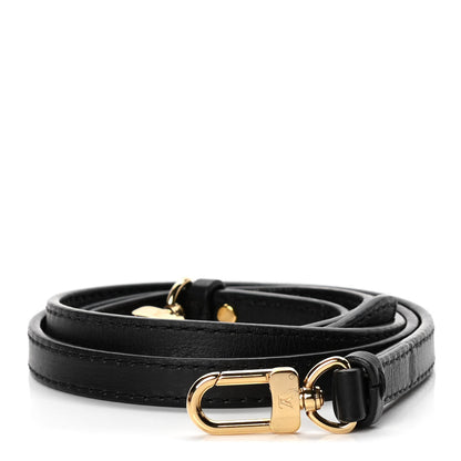 Louis Vuitton Calfskin 16mm Adjustable Shoulder Strap Black 1 of 5