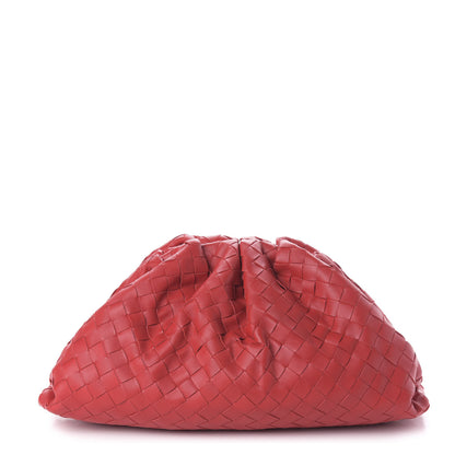 Bottega Veneta Nappa Maxi Intrecciato The Pouch Oversized Clutch Bright Red 1 of 9