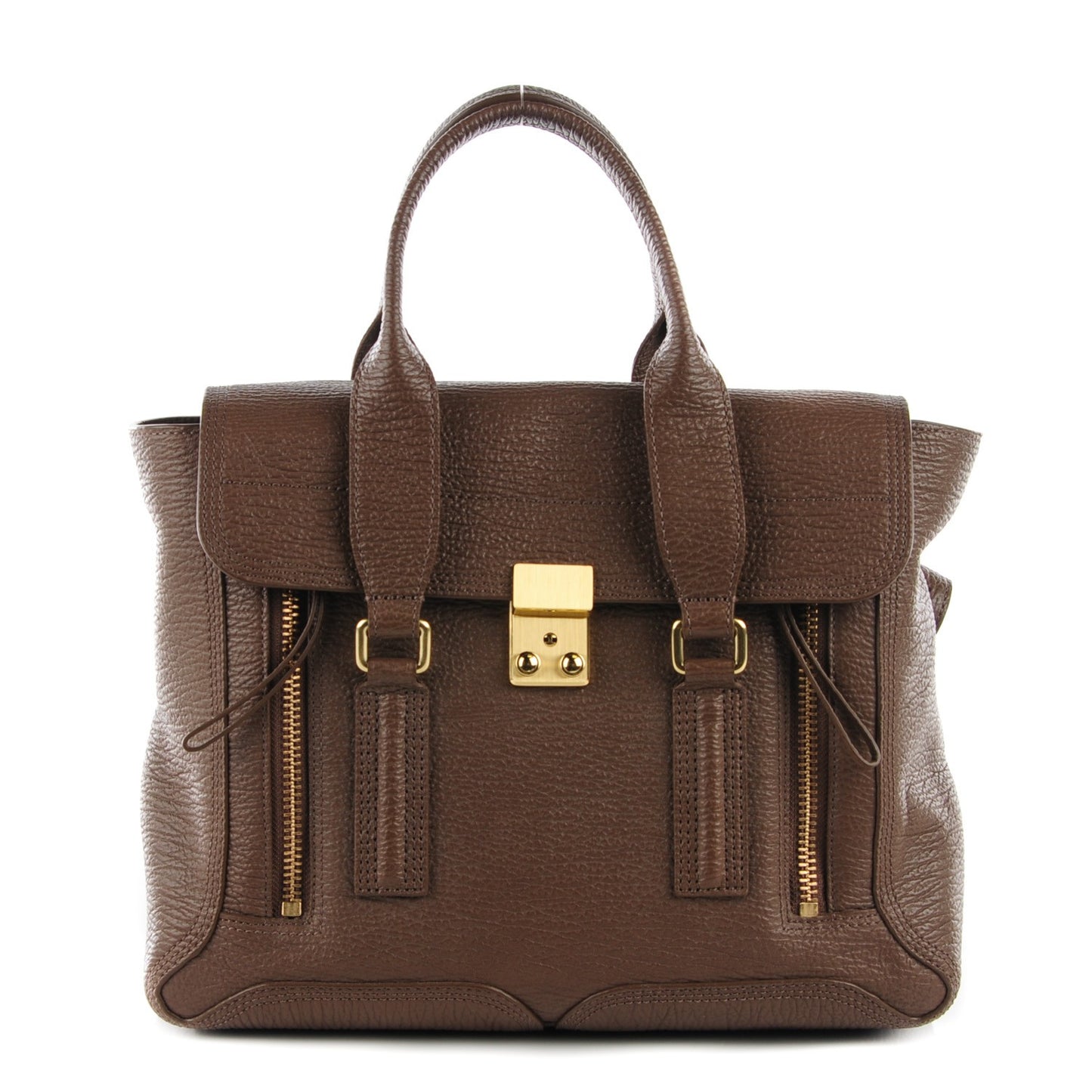 3.1 Leather Medium Pashli Satchel Taupe