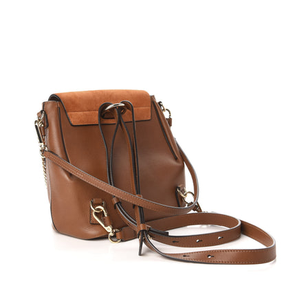 Chloe Suede Calfskin Small Faye Backpack Tobacco 2 of 9
