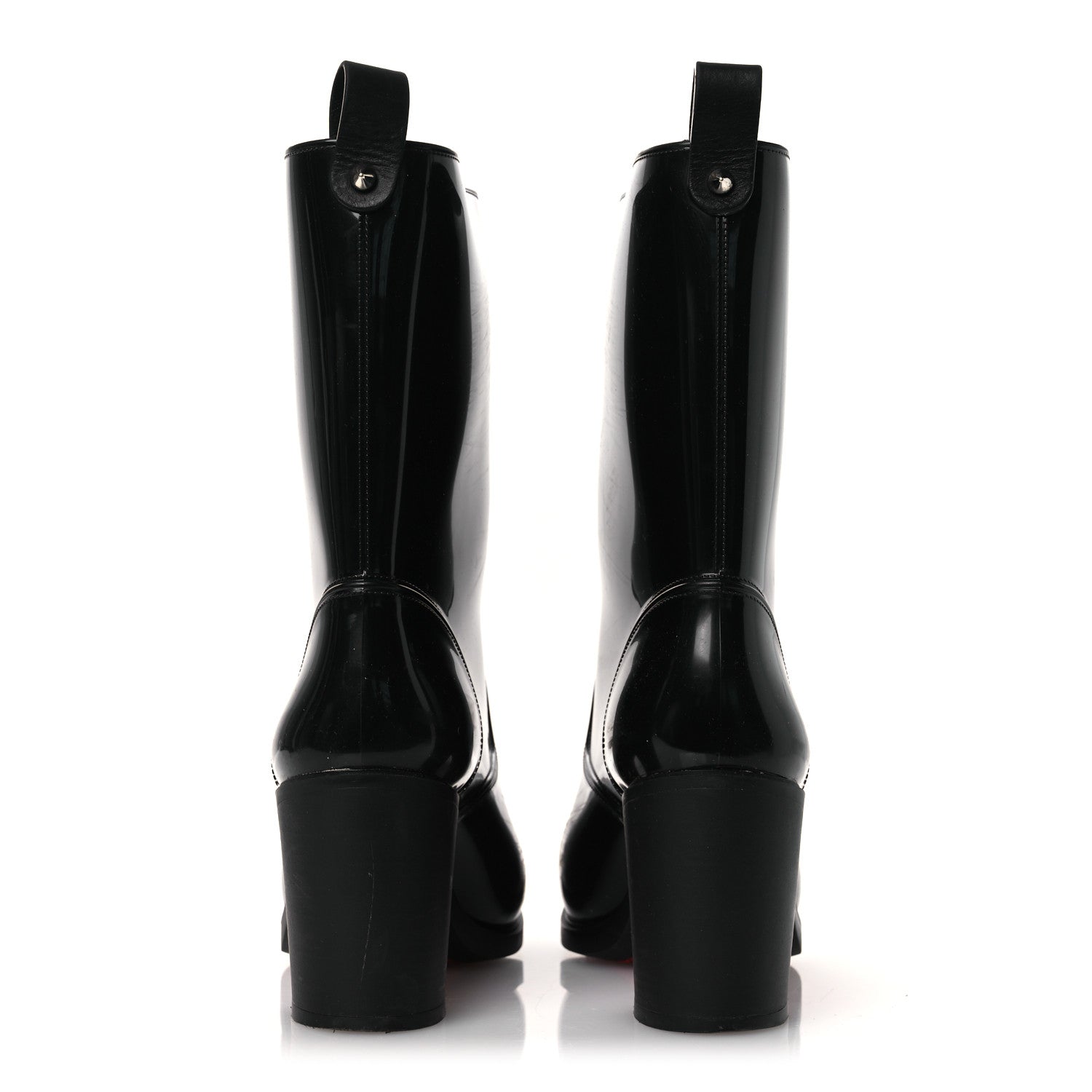 Christian Louboutin Recycled PVC Calfskin Loubirain 70 Boots 37 Black 6 of 11