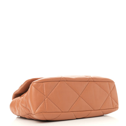 Chanel Lambskin Quilted Large Chanel 19 Flap Brown 4 of 11
