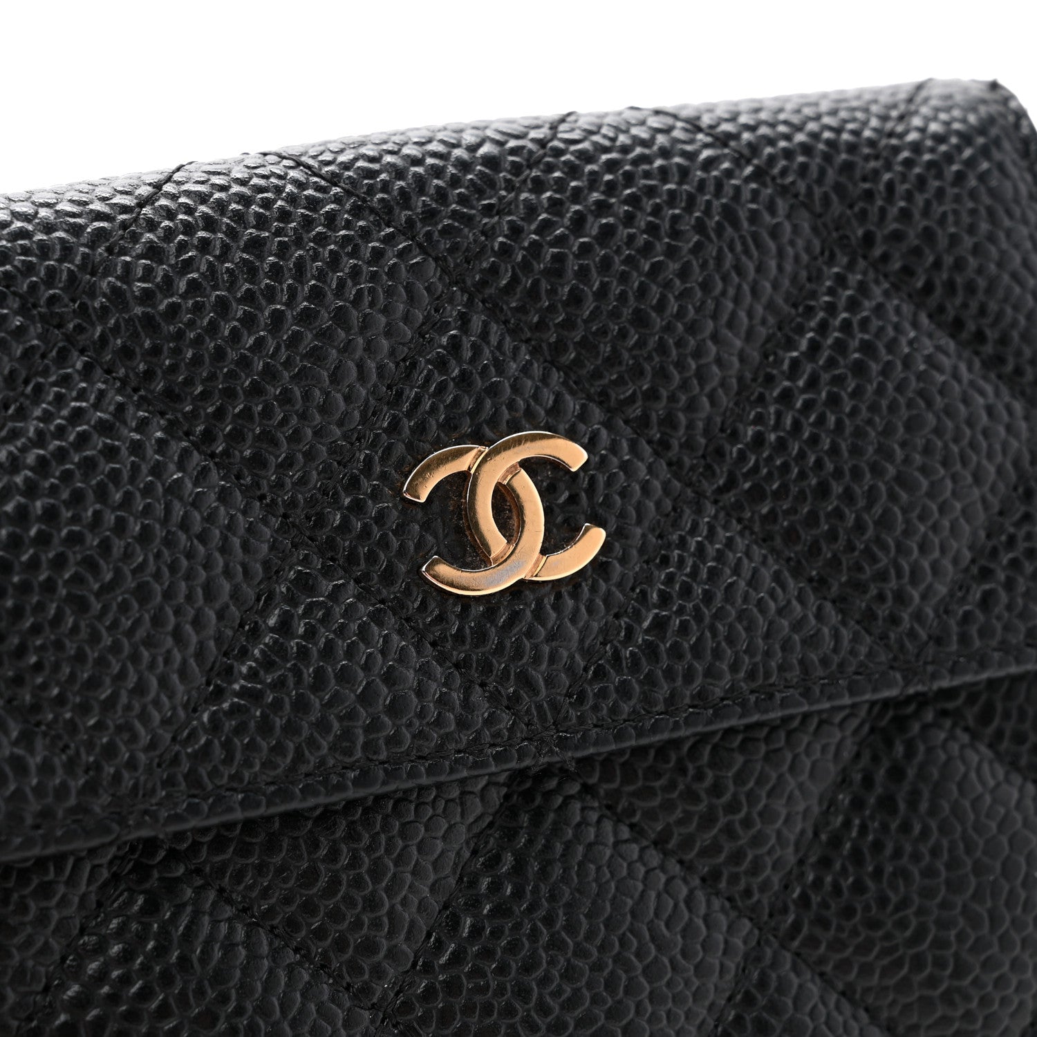 Chanel Caviar Quilted Compact French Flap Wallet Black 11 of 11