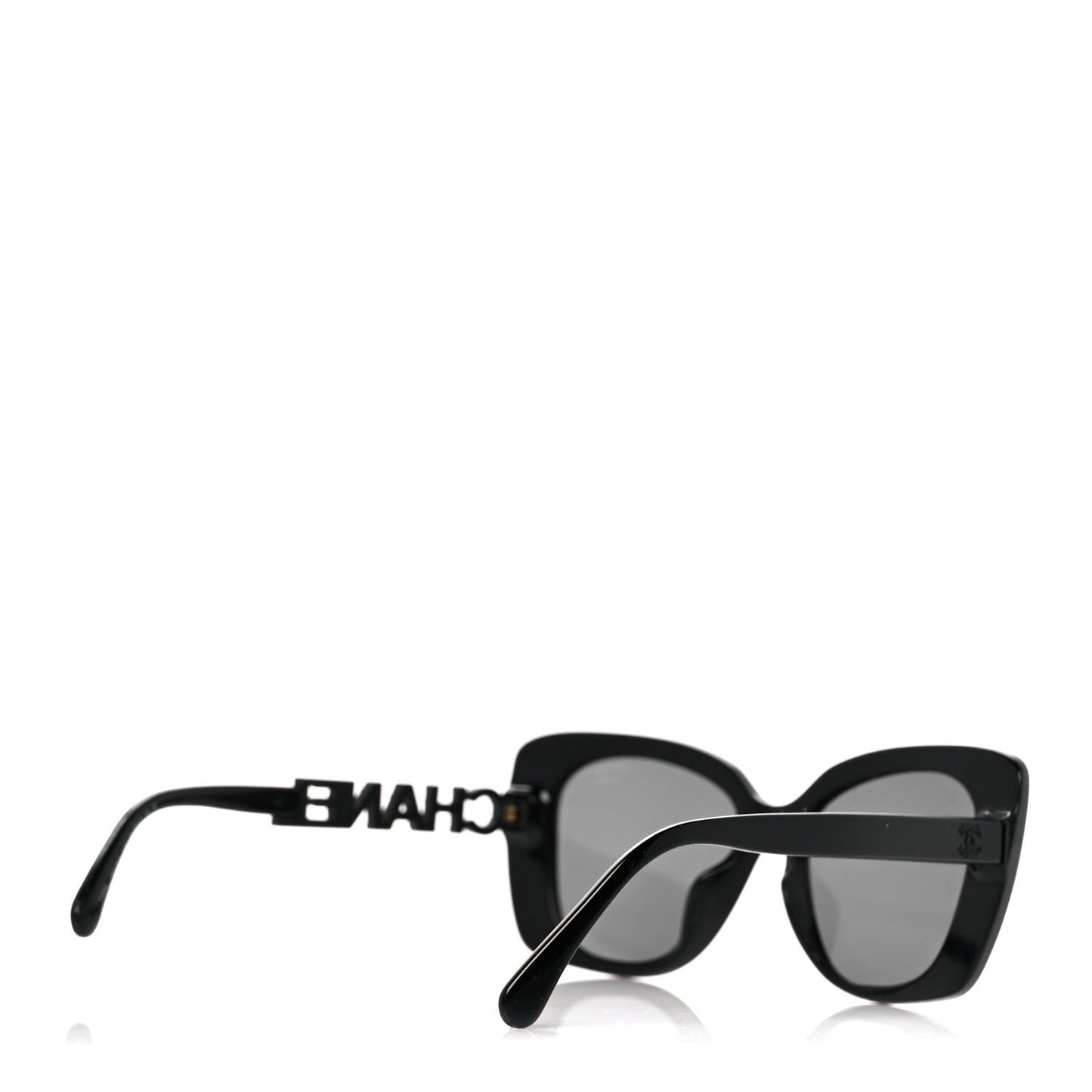 Acetate Strass Polarized Square Sunglasses 5422-B Black