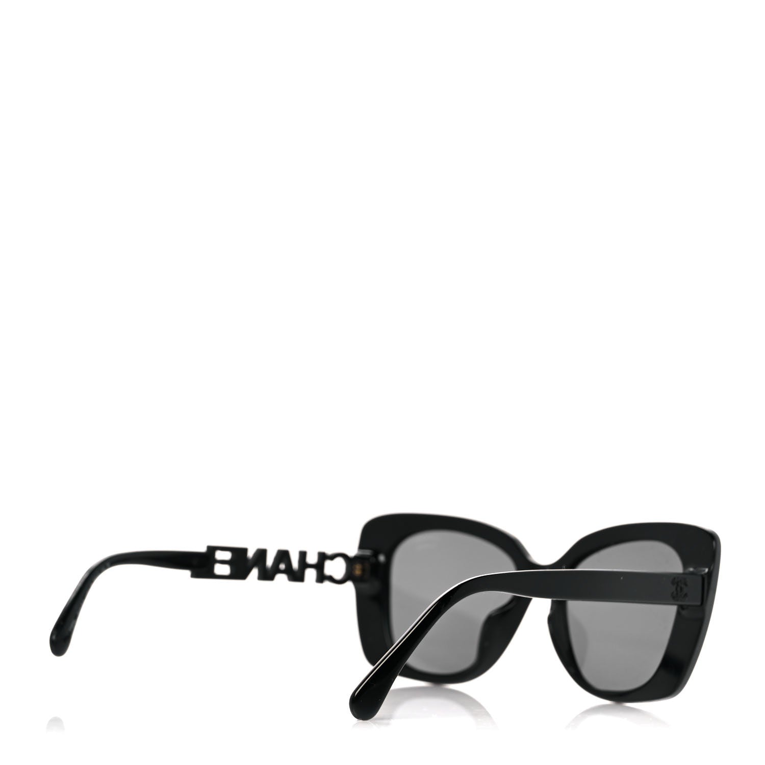 Chanel Acetate Strass Polarized Square Sunglasses 5422-B Black 4 of 7