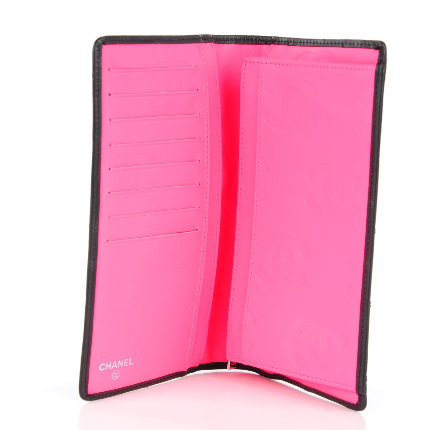 Chanel Calfskin Quilted Cambon Yen Wallet Black 5 of 8