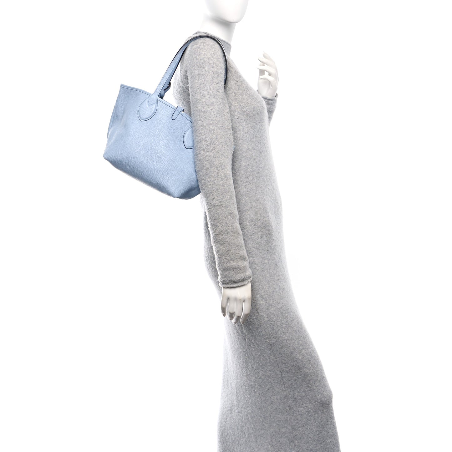 Grained Calfskin Monogram Small Totissima Reversible Tote Light Blue