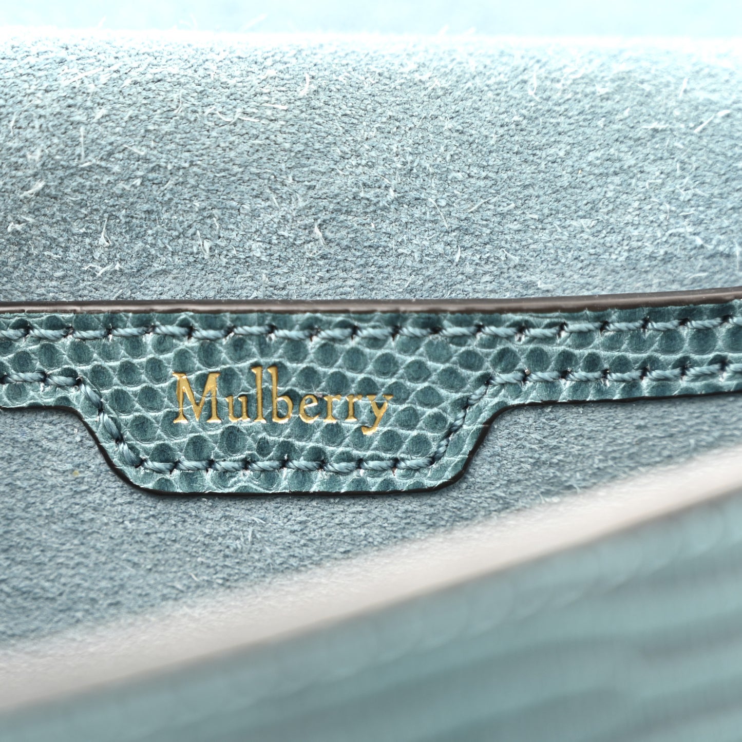Lizard Embossed Calfskin Mini Amberley Satchel Frozen