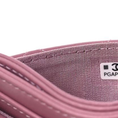 Chanel Lambskin Quilted Crystal Star Card Holder Pink 8 of 8