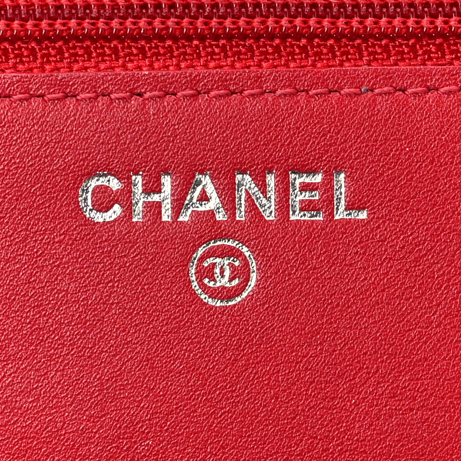 Chanel Caviar Sevruga Wallet on Chain WOC Red 6 of 10